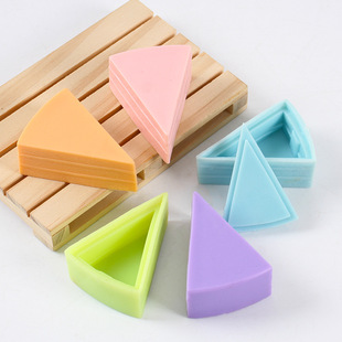 PVC simulation triangle cake holder DIY handmade cream glue clay container accessories cake embryo play house toy