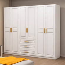 欧式简约现代白色整体成品衣柜家用卧室梳妆台四五六新品批发家居