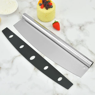 Фабрика одинарная луна -формы пицца домашняя пиццерия кухня кухня нержавеющая сталь пицца резак инструмент выпечка инструмент оптом