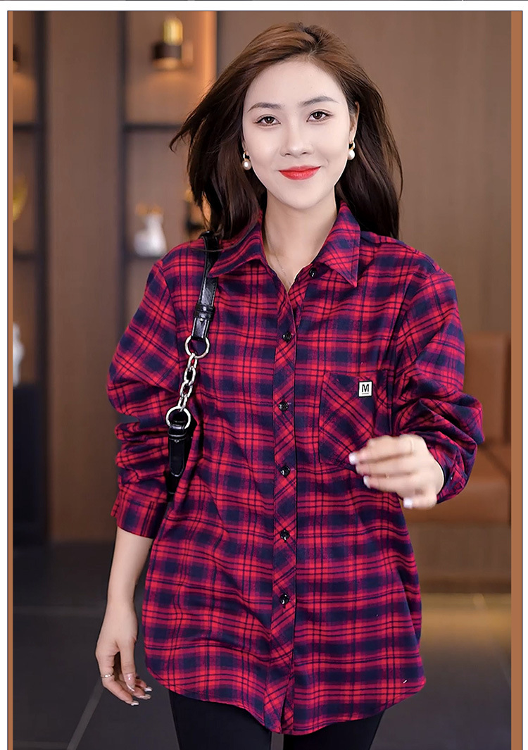 B6127 940K ÁO KHOÁC NỮ CANRYUM DÀI TAY KẺ CARO MÙA XUÂN THU ĐÔNG KẺ CARO THỜI TRANG NỮ G03 SẢN PHẨM MỚI