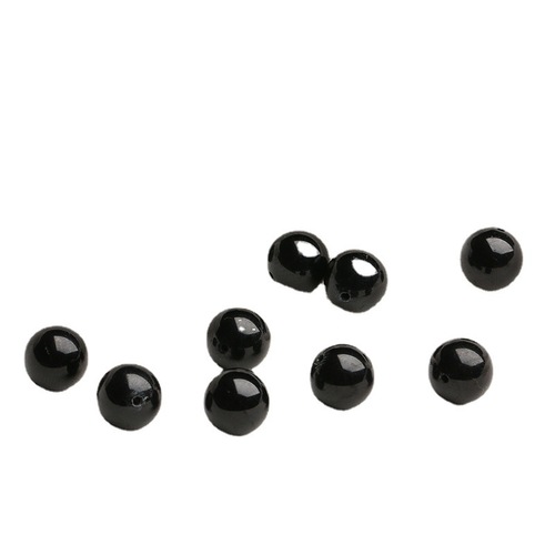 Anze Jewelry Baijia Xing Beads Natural Black Agate Loose Beads Semi-finished Chain DIY Jewelry Accessories Wholesale