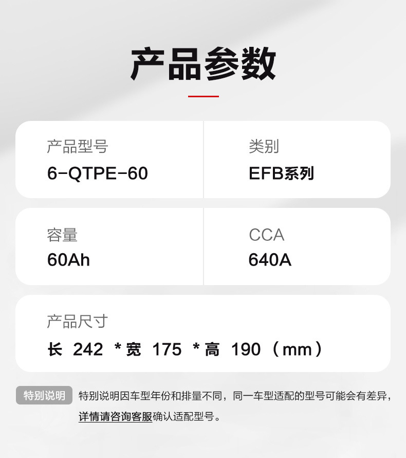Suitable for Camel Car Battery Efb60 Start-Stop Battery Haval H6 Honda Civic Xrv Accord Bora Lang