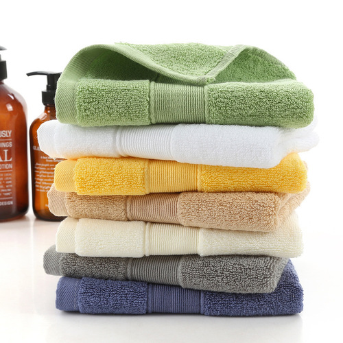 Cotton Thickened and Enlarged Plain Color Towel Foreign Trade Soft Towel Supermarket Gift Face Towel Can Be Processed
