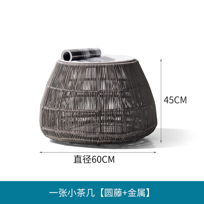 Sofá cama de caña al aire libre terraza terraza cama redonda de caña patio jardín piscina perezosa alojamiento redonda cama de caña