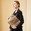 Shoulder bag, purse, capacious universal fashionable one-shoulder bag, wholesale, genuine leather