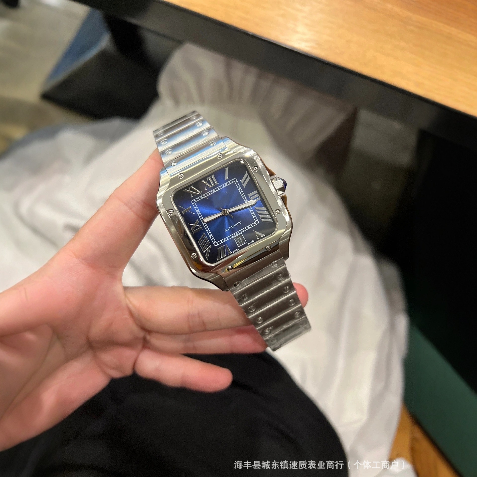 Wholesale Xiaohongshu Internet Celebrity Popular Brand Couple Watch Santos Watch Dumon Series Fully Automatic Mechanical Watch