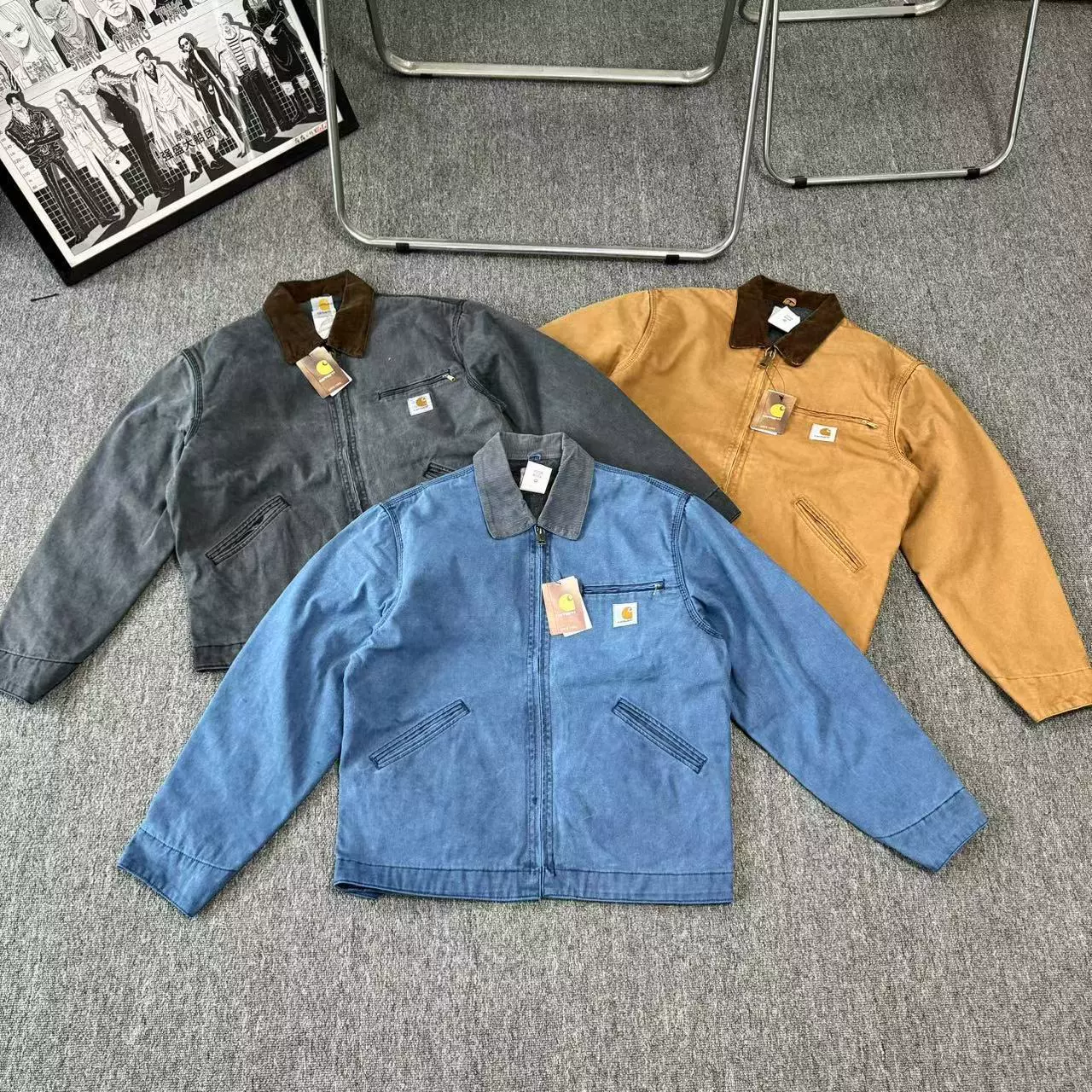 Достаточно сложно! Kaha CAR Ter J01 Детройт Мытый твидовой куртка J97CleanFit Куртка с отворотом