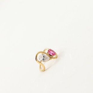 ��ɫˮ���ʯ �tɫ�E�A�ʯ ƴ�� ��ָ ����18k��