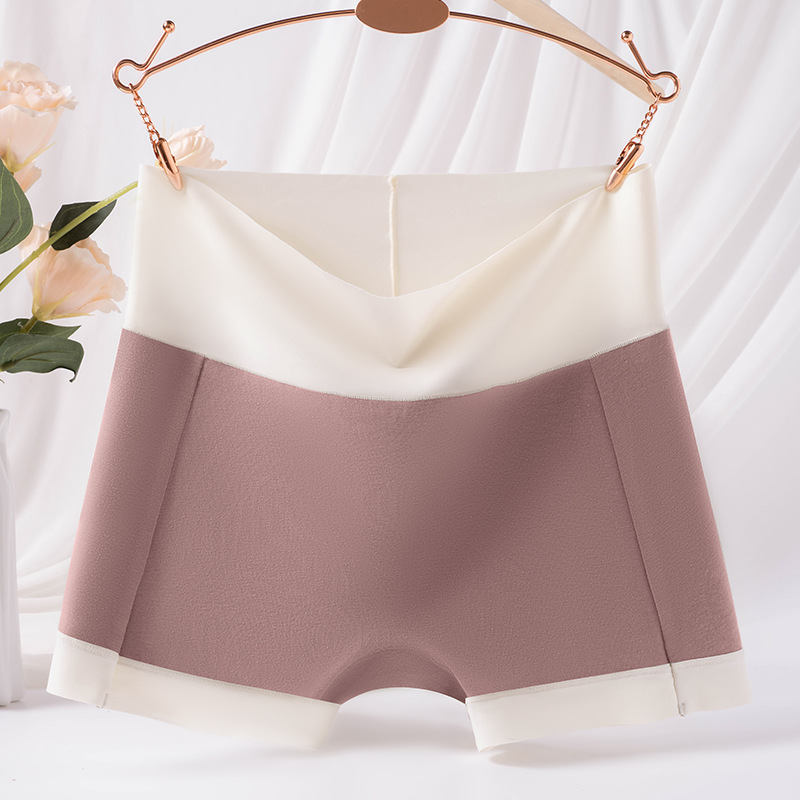 Pantalones de seguridad de algodón de cintura alta para mujer, talla grande, 200 kg de grasa mm, abdomen para evitar la luz, ángulo plano dos en uno, refrescante