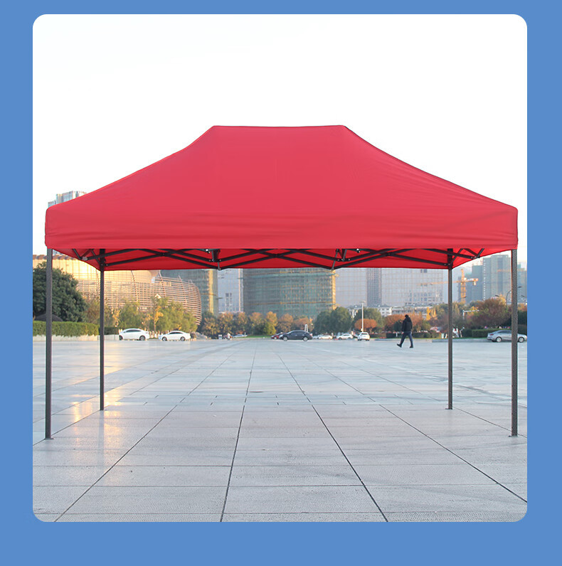Carpa publicitaria reforzada de 3×3 m, toldo plegable de cuatro esquinas para exteriores y puestos callejeros
