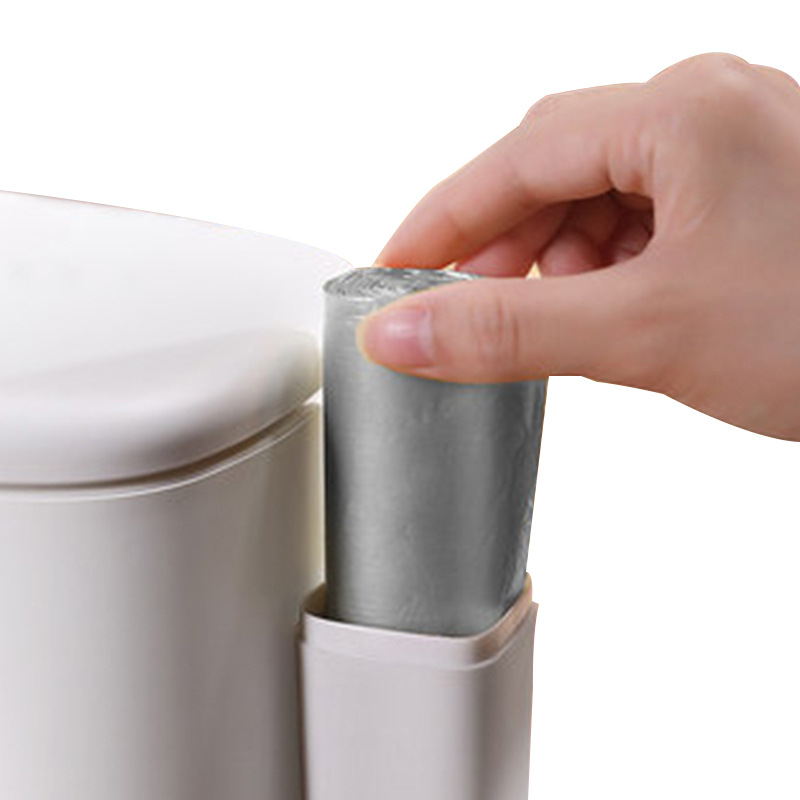 Basura del baño con cubierta de hendidura estrecha, inodoro doméstico creativo de hendidura integral cepillo de inodoro con papel de desecho cubierto cesta