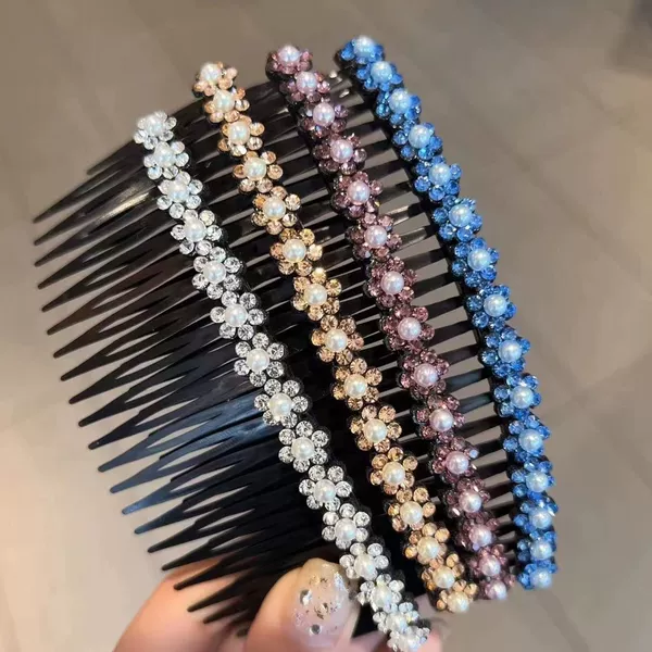 [20齿小花珍珠碎发梳精品4件套]