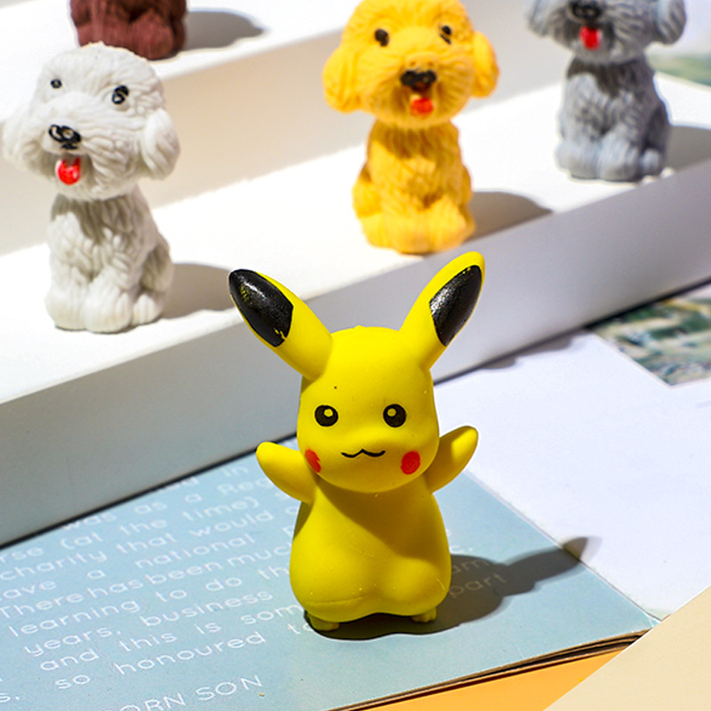 Creativo Borrador de dibujos animados kindergarten niños Premio estudiante de la escuela primaria regalo lindo material escolar de cuero al por mayor