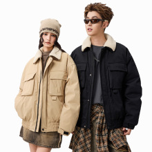 ACU男装|美式复古羊羔毛可拆卸毛领工装羽绒服秋冬保暖外套上衣男