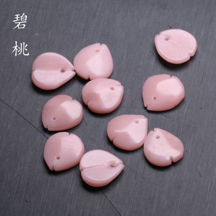 12x 13mm Natural Powder Australian Treasure Peach Petals DIY Antique Hairpin Jade Hairpin Flower Pressure Placket Accessories