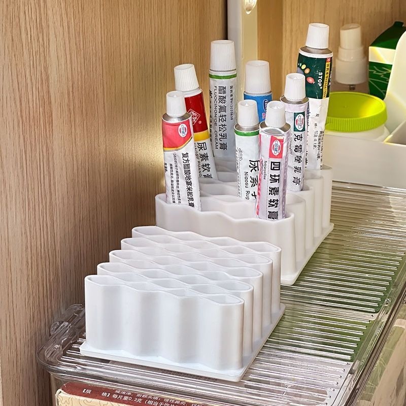 药膏收纳硅胶化妆品收纳架盒硅胶多功能口红眉笔收纳桌面整理神器|undefined