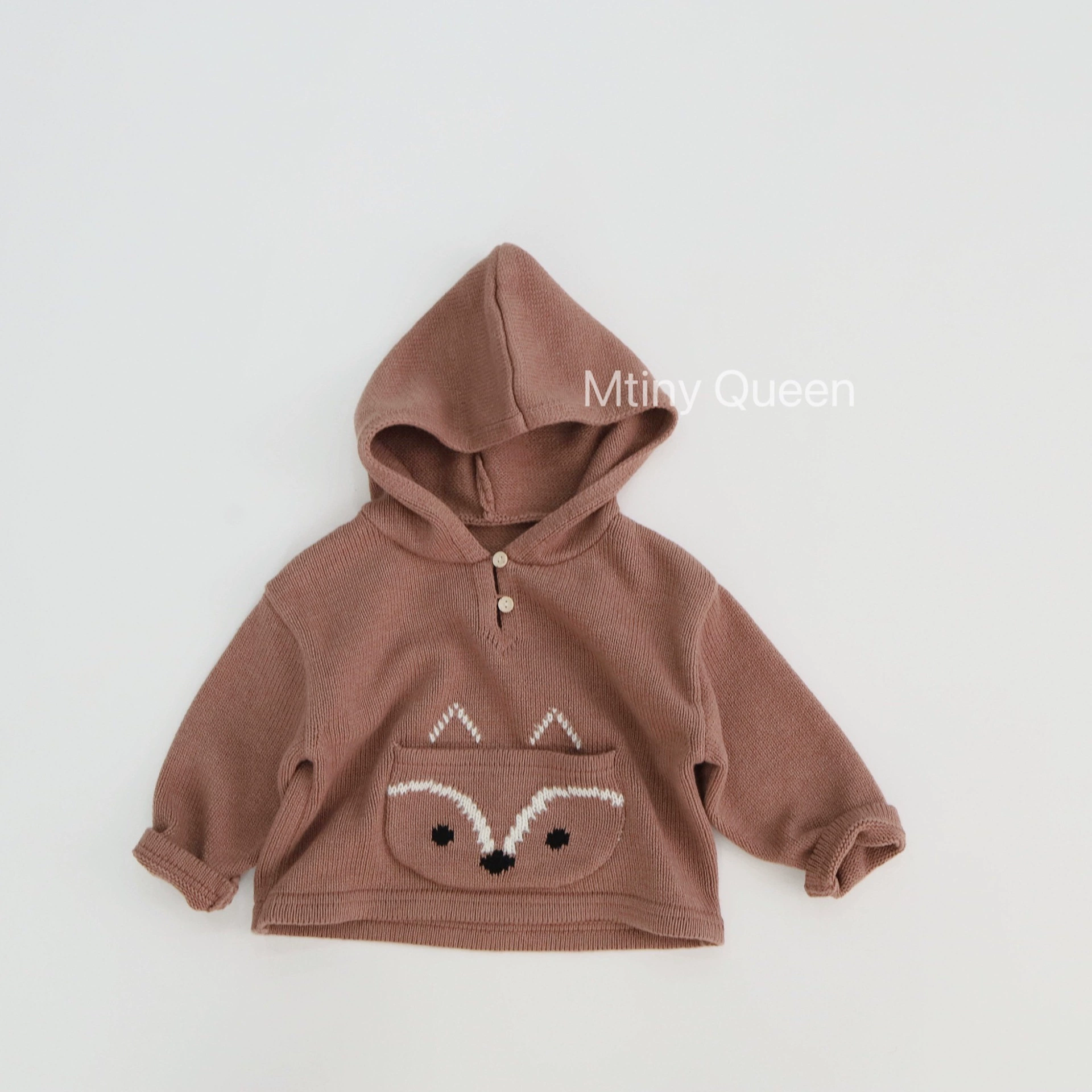 MQ～韩版儿童毛衣中小童男女宝秋冬毛衣棉线针织宽松卡通外套