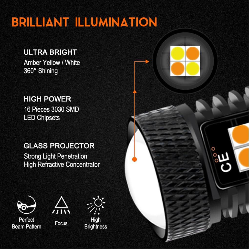 Ebay Amazon's New Car Led Turn Signal Brake Light 3157 3030 16Smd White and Yellow Reversing Dual Color