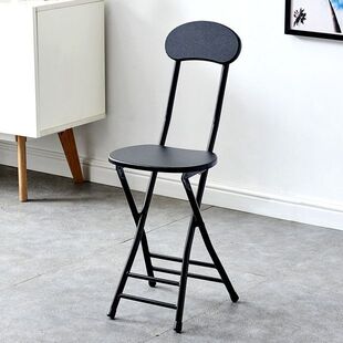 Folding Chair Stool Portable Outdoor Simple Backrest Training Chair Home Student Dormitory Simple Round Stool
