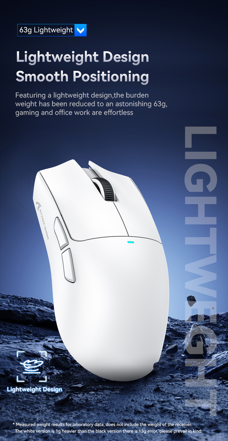 ATTACKSHARK Attack Shark X11SE Wireless Bluetooth Mouse, Video Game, Long Endurance, The Third Mock Examination, Lightweight_voghion.com