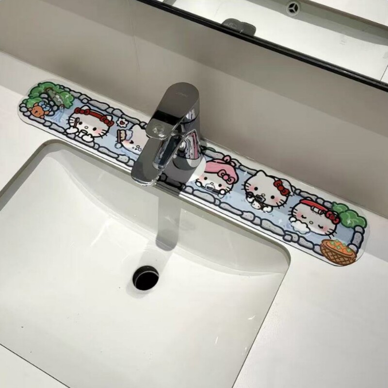 卡通卫生间厕所水龙头挡水条吸水耐脏易打理垫子硅藻泥沥水垫子|undefined