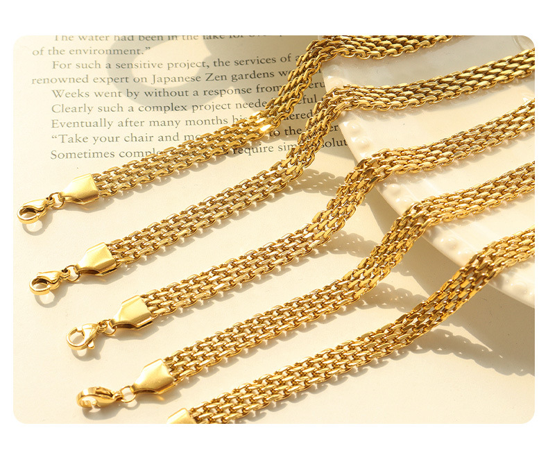 Retro Geometric Titanium Steel Plating Bracelets