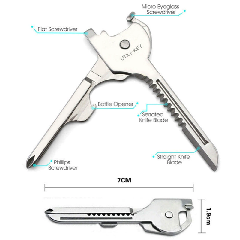 Travel universal keychain, pocket knife
