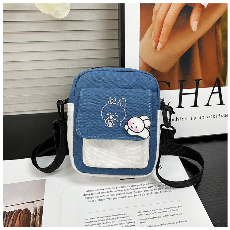 토끼 스타일 블루 + 토끼 핀