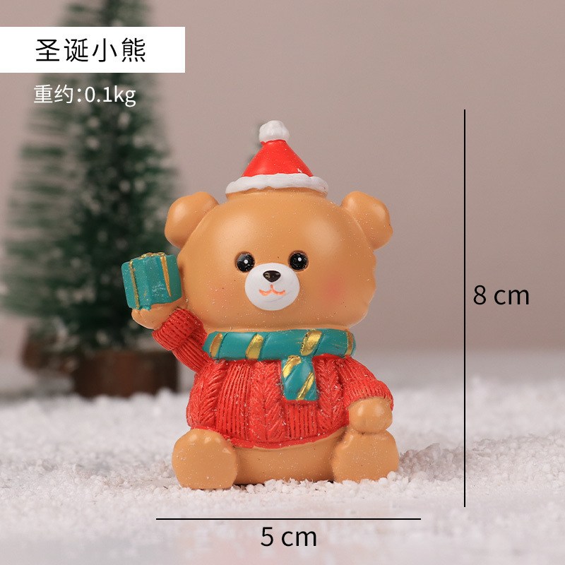 卸売りサンタクロース雪だるまヘラジカのデスクトップクリスマス雰囲気装飾装飾クリスマス樹脂振り子撮影道具|undefined