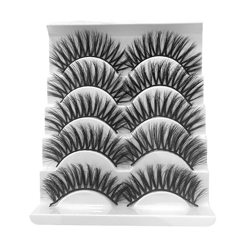 DINGSEN pestañas postizas de fábrica al por mayor 3D pestañas tridimensionales 5 pares Paquete de pestañas tres más de D-46 estilos