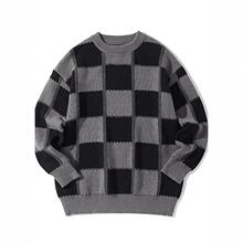 S 27396 Loose Plaid Knit Sweater ��������ë�� ŷ���羳