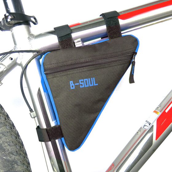 B- SOUL bicycle triangle bag beam bag quick release mountain bike front bag riding equipment accessories bag