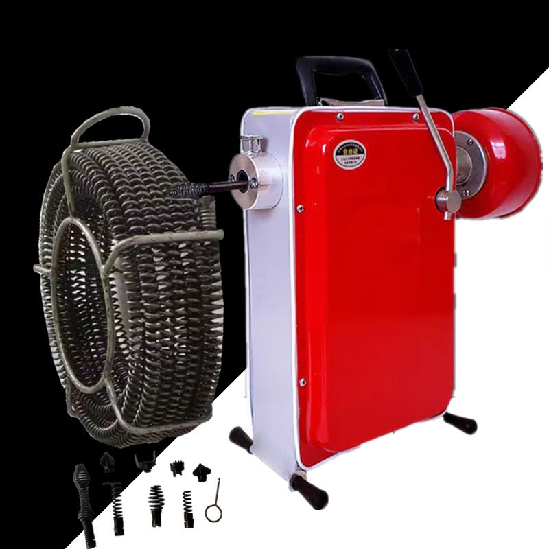 Máquina eléctrica de desatasco de tuberías tipo 100 para desatascar desagües, inodoros y baños; una herramienta mágica para desatascar en zonas residenciales, hoteles y cocinas.