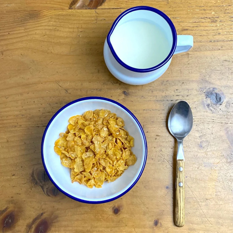 Enamel Camping Water Cup Vintage Oatmeal Bowl Fruit Yogurt Bowl Mug Coffee Cup