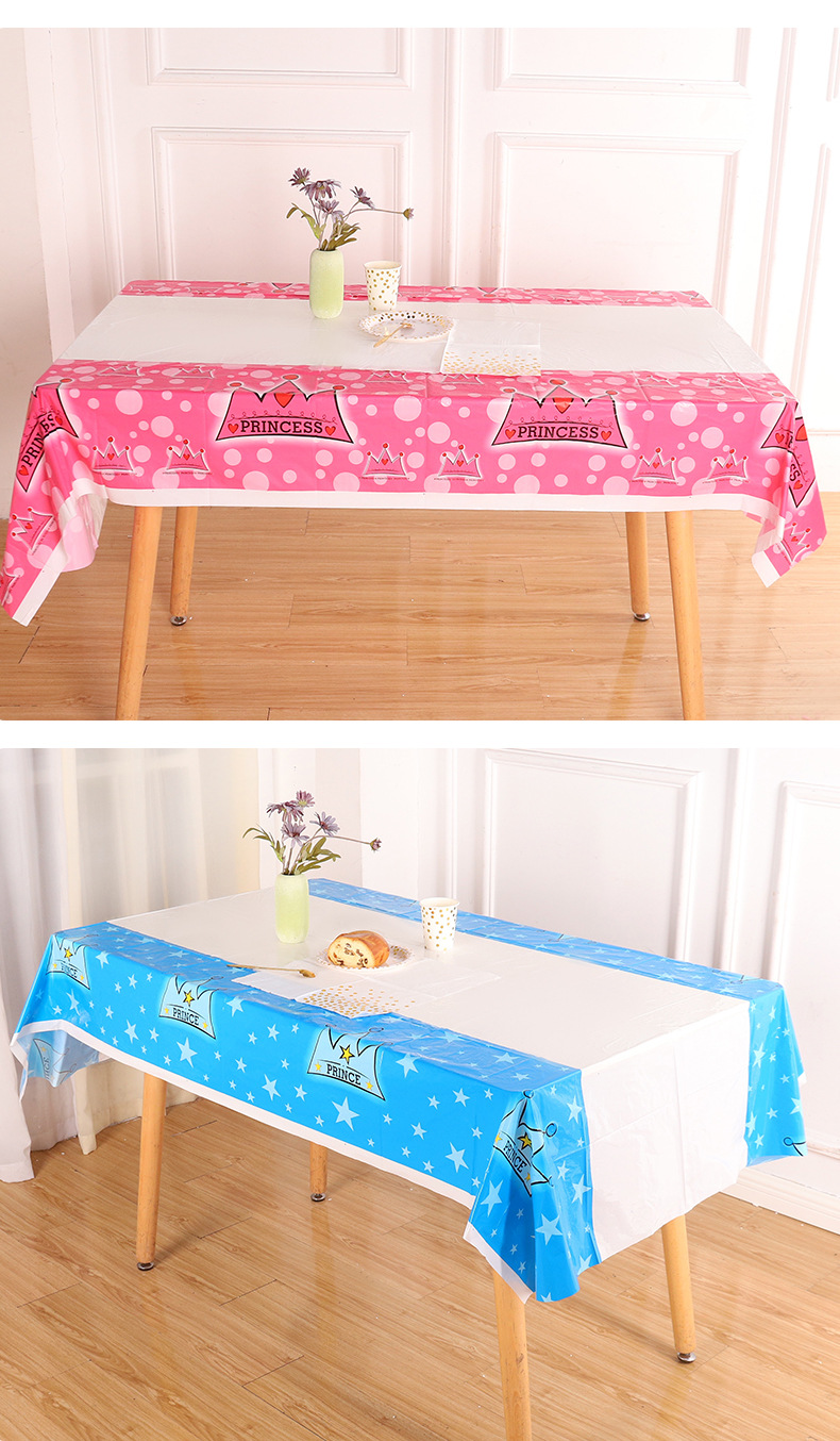Birthday Party Disposable Rectangular Tablecloth Decoration Supplies display picture 1