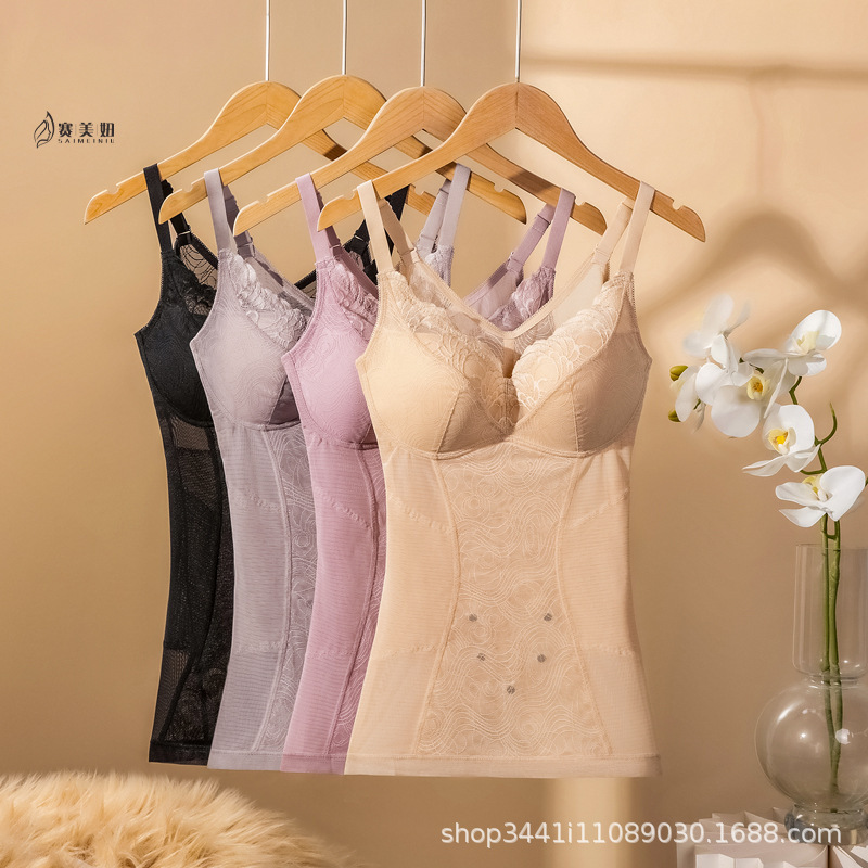 Summer thin sling corset plus size belly contracting corset belt chest pad tight top ultra-thin bodybuilding corset underwear