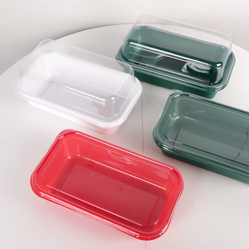 中式糕点泸溪河同款桃酥奶油泡芙古早味蛋糕西点塑料一次性包装盒