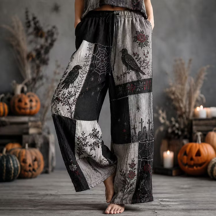 2026 Autumn Street Fashion Halloween Pattern Digital Print Plus Size Casual Pants Women's Trousers POD