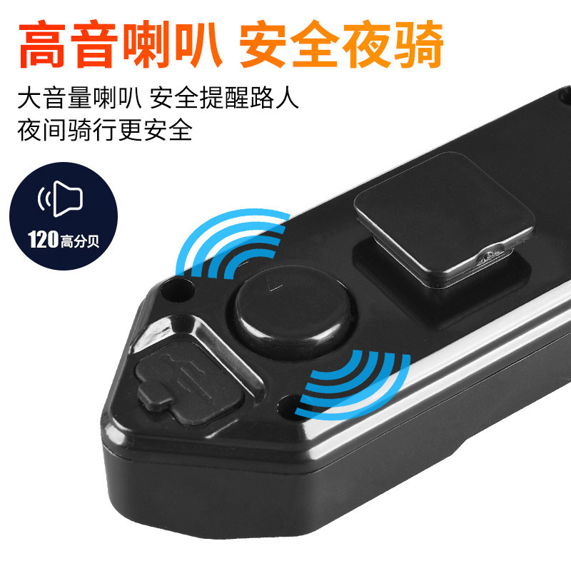 Luz trasera de dirección de bicicleta control remoto a prueba de agua a prueba de choques USB recargable luz de advertencia de bicicleta luz de dirección de bicicleta
