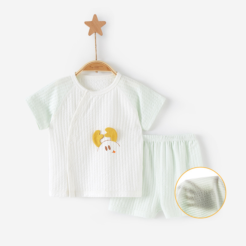 Ropa de verano para bebés traje de Niños de manga corta dividida niña niños de 1 año bebé recién nacido 2 ropa de bebé delgada de verano