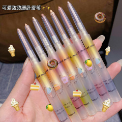 Sweet Mint Fruit False Eyelashes Pen Eyeshadow Eyeliner Matte and Glossy Highlight Stick Lower Eyelid Brush Eyeshadow