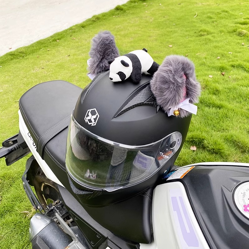 Cute Rabbit Ear Helmet Decoration Motorcycle Helmet Accessories