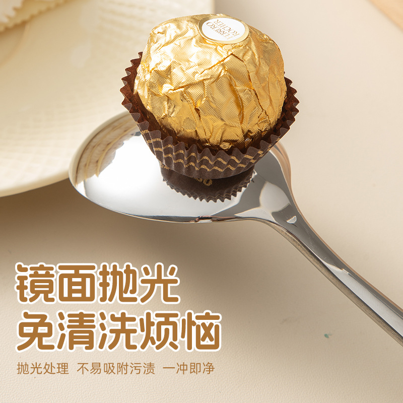 Cuchara de acero inoxidable 316 para padres e hijos Cuchara de comida para compartir comidas en casa Cuchara de mango largo Cuchara de sopa sólida para adultos para niños