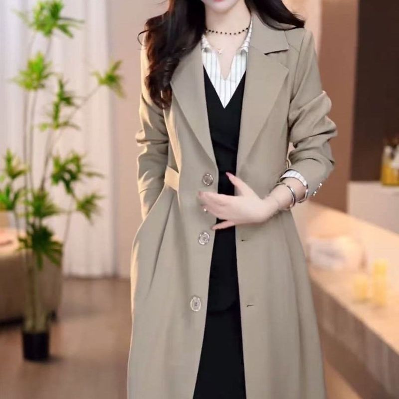 时尚减龄风衣外套2025秋季新款显瘦修身优雅轻奢百搭洋气女装|undefined