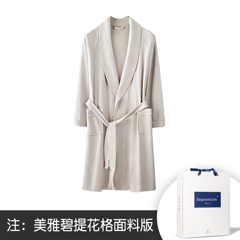 Pijamas largos de terciopelo de doble cara de lujo para hombres de otoño e invierno