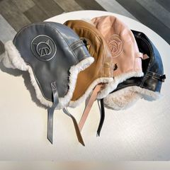 雷锋帽女秋冬加厚保暖PU皮质毛绒帽户外滑雪防寒护耳帽飞行帽潮男