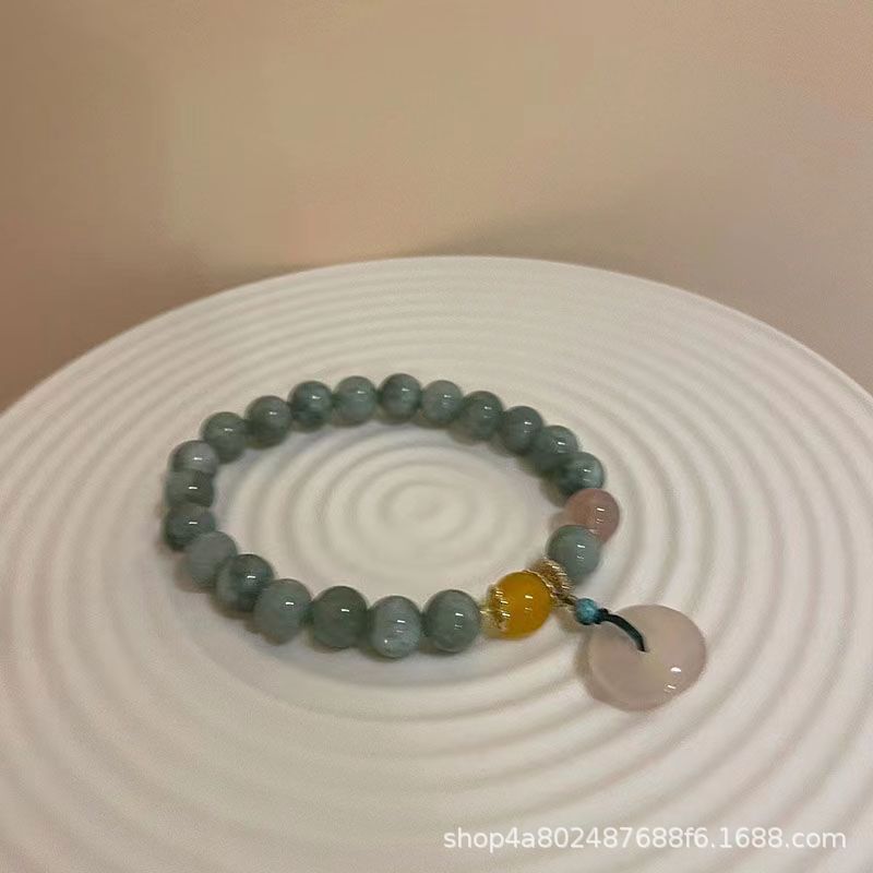 New Chinoiserie National Trend Imitation Jade Bracelet Accessible Luxury Versatile Elegant Hot Style Simple Niche Design Ins Style Bestie