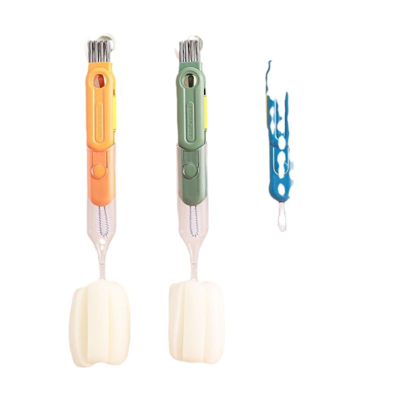 Limpieza transfronteriza cinco en uno Cepillo de copa Botella de alimentación extraíble Cepillo de copa Sin ángulo muerto Cepillo de ranura Limpieza multifuncional Cepillo de copa