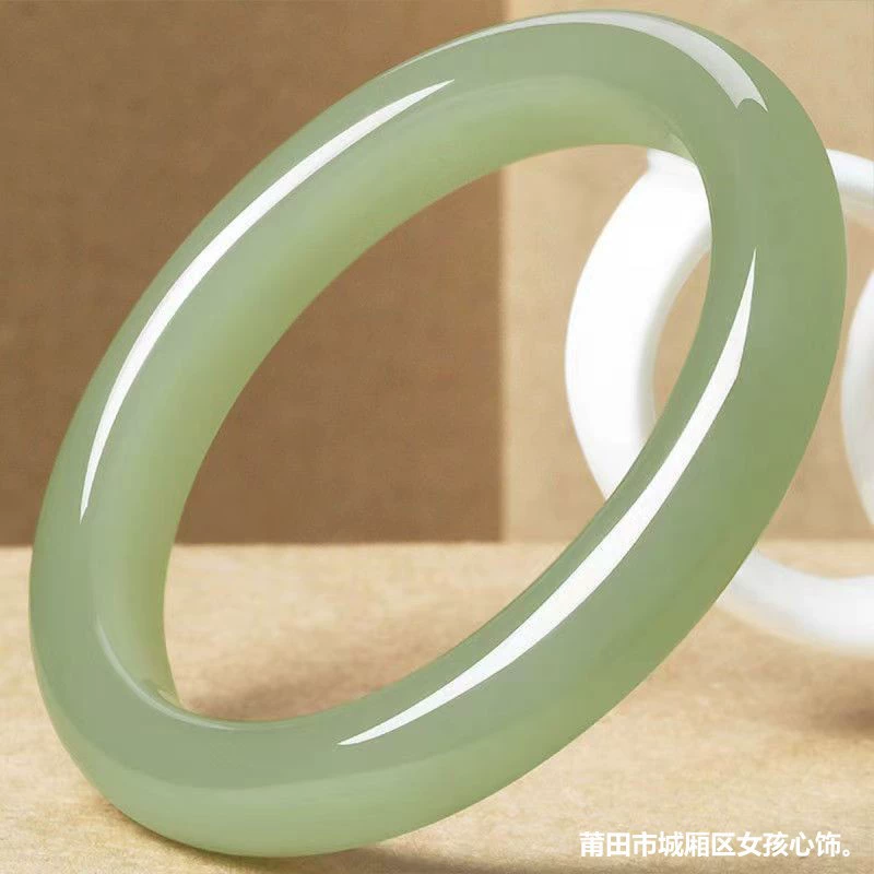 Природный Синьцзянский нефритовый браслет Hexian нефритовый браслет нежный и атмосферный