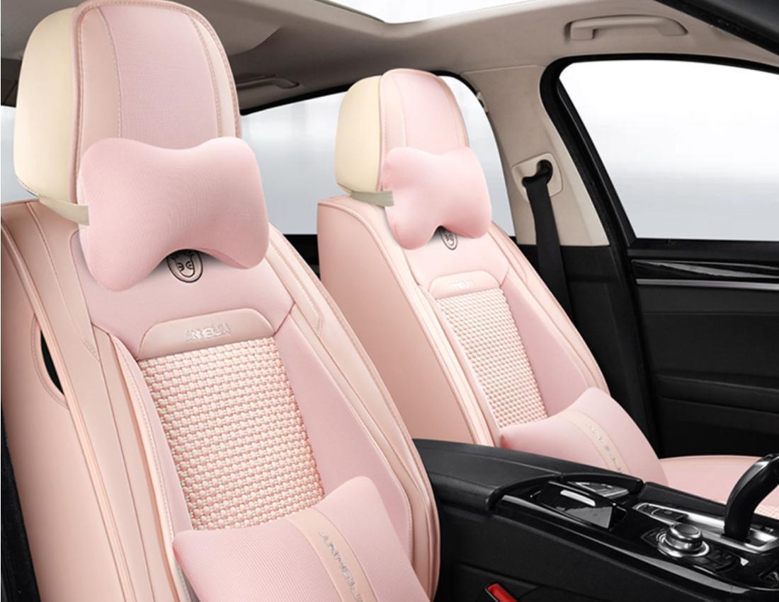 New car seat cover four seasons universal cushion summer ice silk breathable car seat cover net red full surround cushion